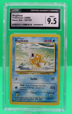 CGC 9.5 Base Set Unlimited 4th Print Magikarp 35/102 Pokemon Cards 1999-2000🔥 - Image 1