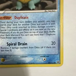 Pokemon Ditto 64/113 EX Delta Species Regular Common Basic 60 HP Card 2005 MP - Image 5