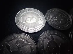 Pokemon Card Meiji Promo Battle Coin x7 Porygon2 Blissey etc #6245 - Image 2