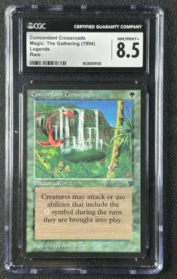 CONCORDANT CROSSROADS CGC 8.5 1994 MAGIC: THE GATHERING MTG LEGENDS #NNO 9126 - Image 1