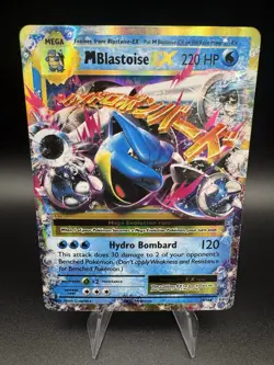 Mega M Blastoise EX 22/108 Pokemon Evolutions Holo Ultra Rare Card 2016 - Image 1