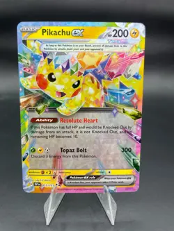 Pokemon TCG Pikachu ex 057/191 Surging Sparks Double Rare NM - Image 1