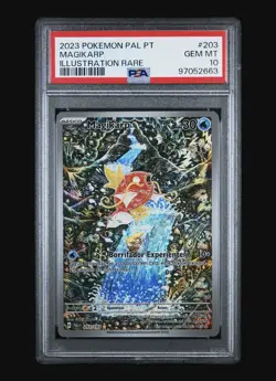 2023 POKEMON PORTUGUESE PAL PT-PALDEA EVOLVED ILLUSTRATION RARE MAGIKARP PSA 10 - Image 1