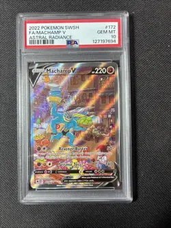 PSA 10 GEM MINT Machamp V Alternate Alt Art 172/189 Pokemon SWSH Astral Radiance - Image 1