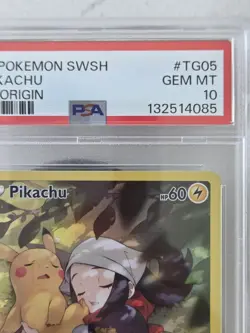 2022 Pokemon Lost Origin FA/Pikachu TG05/TG30 Full Art PSA 10 - Image 2