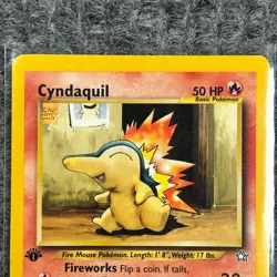 Vintage Pokemon Neo Genesis Cyndaquil 57/111 1st Edition Common LP Light Play - Image 3