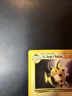 2000 Pokemon - Lt. Surge's Raichu #28/132 - Gym Heroes Unlimited - Rare - LP - Image 4