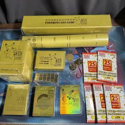 Pokemon 25th Anniversary Golden Box - Japanese TCG - ALL ITEMS INSIDE ONLY! - Image 1