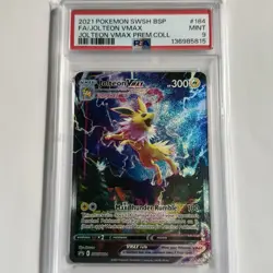 🔥2021 Pokemon SWSH Black Star Promo #184 Full Art Jolteon VMAX PSA 9! Mint!🔥 - Image 1