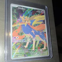Pokemon Zacian 100/094 Me02 Phantasmal Flames Illustration Rare Holo HP 130 - Image 1