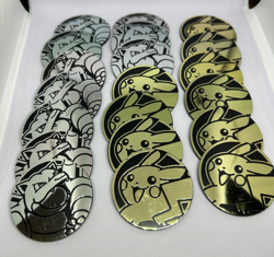 Pokemon TCG lot of 20 Official Coins Jumbo Pikachu Blastoise Duplicates - Image 2