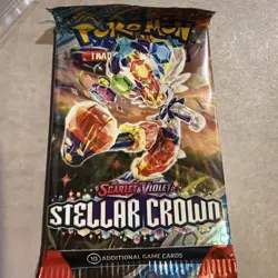 🔥 Pokemon TCG Scarlet & Violet — Stellar Crown Booster Pack (Sealed!) A15-6 - Image 1
