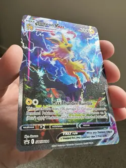 Pokemon Jolteon VMAX SWSH184 EN Promo Full Art Black Star Sword & Shield - Image 3