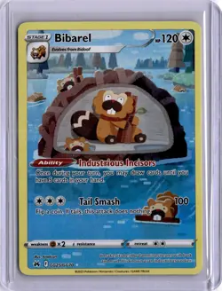 Pokemon Bibarel Ultra Rare Crown Zenith: Galarian Gallery GG25/GG70 NM - LP - Image 1