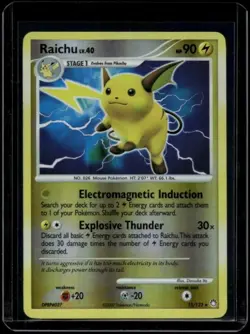 Pokemon TCG Raichu 15/123 Mysterious Treasures Reverse Holo LP - Image 1