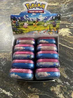 Pokemon TCG Ascended Heroes MINI TIN DISPLAY BOX Factory Sealed 10x Tins C - Image 2