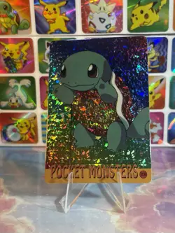 Pokemon HOLO Vintage Pocket Monsters Prism Sticker 1998 Nintendo Rare Squirtle - Image 2