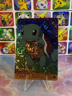 Pokemon HOLO Vintage Pocket Monsters Prism Sticker 1998 Nintendo Rare Squirtle - Image 3