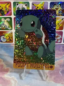 Pokemon HOLO Vintage Pocket Monsters Prism Sticker 1998 Nintendo Rare Squirtle - Image 4