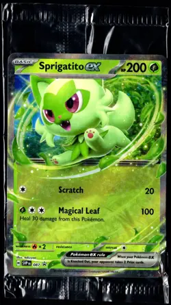 Pokemon TCG Sprigatito ex SVP 087 2024 Scarlet & Violet Sealed Black Star Promo - Image 1