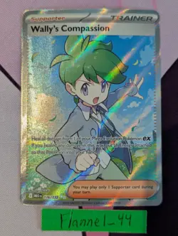 Wally's Compassion 176/132 Full Art Me01: Mega Evolution Holo NM Pokemon TCG - Image 1