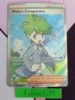 Wally's Compassion 176/132 Full Art Me01: Mega Evolution Holo NM Pokemon TCG - Image 2