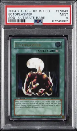2004 YU-GI-OH! SOD-SOUL OF THE DUELIST 1ST ED-ULTIMATE RARE ECTOPLASMER PSA 9 - Image 1