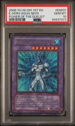 PSA 10 Elemental Hero Aqua Neos Ultra 1st Edition POTD-EN031 Yugioh - Image 1
