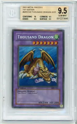 Thousand Dragon MRD-143 Secret Rare 1st Edition QUAD Yugioh Bgs 9.5 Gold *645 - Image 1