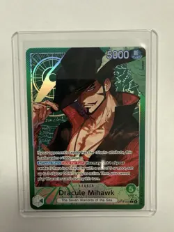 Dracule Mihawk (OP14-020) Leader One Piece CCG 5000 Power Foil Bandai - Image 1