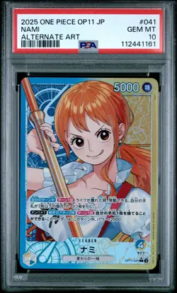 2025 ONE PIECE A FIST OF DIVINE SPEED JAPANESE NAMI ALT OP11-041 PSA 10 US - Image 1