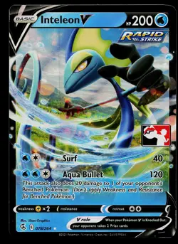 Pokemon Card - Inteleon V Prize Pack Series Promo 078/264 Ultra Rare - Image 1