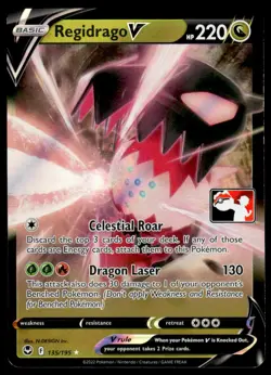 Pokemon TCG Prize Pack Series Cards #135/195 Regidrago V NM - Image 1
