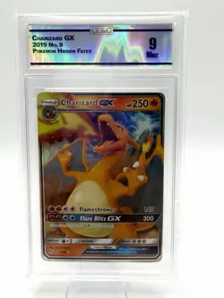 Charizard GX 9/68 Hidden Fates Pokemon Card CC&G 9 Mint - Image 1