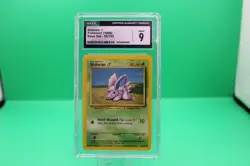 CGC 9 MINT Nidoran 1999 Base Set 55/102 Pokemon Card - Image 1