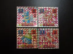 Pokemon Card Amada Sticker Prism Foil Holo x4 Charmander Charmeleon etc #6110 - Image 1