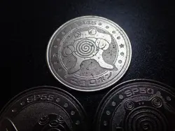 Pokemon Card Meiji Promo Battle Coin Silver x3 Poliwrath Evolutions #6219 PLAY - Image 3