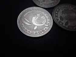 Pokemon Card Meiji Promo Battle Coin Silver x3 Poliwrath Evolutions #6219 PLAY - Image 4