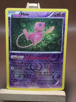 HP Mew 29/124 Fates Collide Reverse Holo Pokemon Card - Image 1