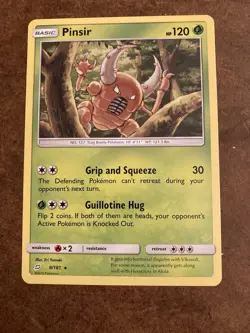 Pinsir 9/181 Basic Rare Pokemon Trading Card - Image 1