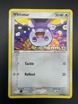 Whismur 73/106 EX Emerald Reverse Holo Stamped Pokemon Card TCG - Image 3