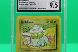 CGC 9.5 Bulbasaur 44/102 1999 Pokemon Base Set Unlimited Card Graded Mint+ WOTC - Image 3