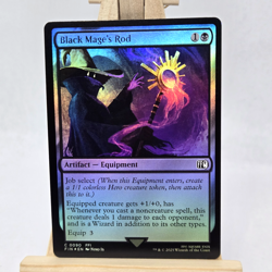 MTG Black Mage's Rod Foil NM FINAL FANTASY Magic 0090 Magic The Gathering - Image 1