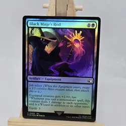 MTG Black Mage's Rod Foil NM FINAL FANTASY Magic 0090 Magic The Gathering - Image 2