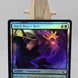 MTG Black Mage's Rod Foil NM FINAL FANTASY Magic 0090 Magic The Gathering - Image 3