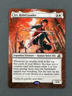 Jet, Rebel Leader MTG Avatar: The Last Airbender Hand Painted Full Altered Art v - Image 1