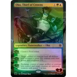 FOIL OKO, THIEF OF CROWNS (BORDERLESS) Throne Of Eldraine ELD Planeswalker MTG - Image 1