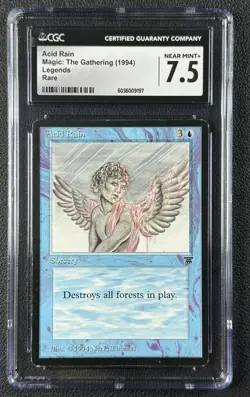 ACID RAIN CGC 7.5 1994 MAGIC: THE GATHERING MTG LEGENDS #NNO 9197 - Image 1