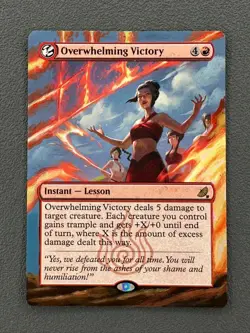 Overwhelming Victory MTG Avatar The Last Airbender Hand Painted Full Altered Art - Image 1