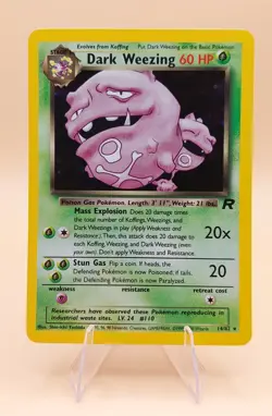 Dark Weezing Holo Rare Team Rocket 14/82 Pokemon Card - WOTC 1999 - Image 1